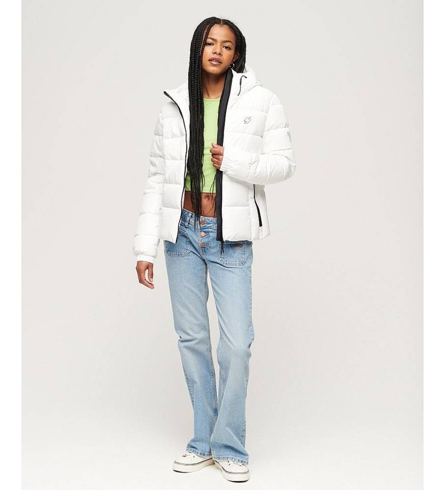 Mujer Superdry Chaquetas Y Abrigos | Cazadora Acolchada Spirit Sports Blanco