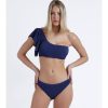 Mujer Admas Moda Bano | Bikini Asimetrico Volante Estructura Marino