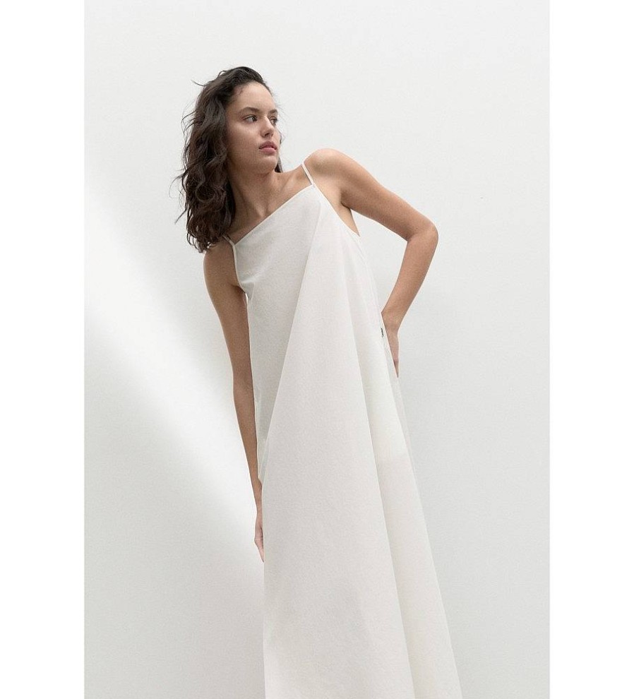 Mujer ECOALF Vestidos | Vestido Perlaalf Blanco