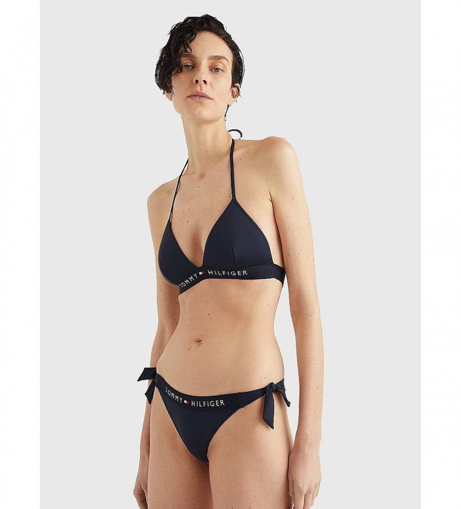 Mujer Tommy Hilfiger Moda Bano | Braga Bikini Vichy Marino