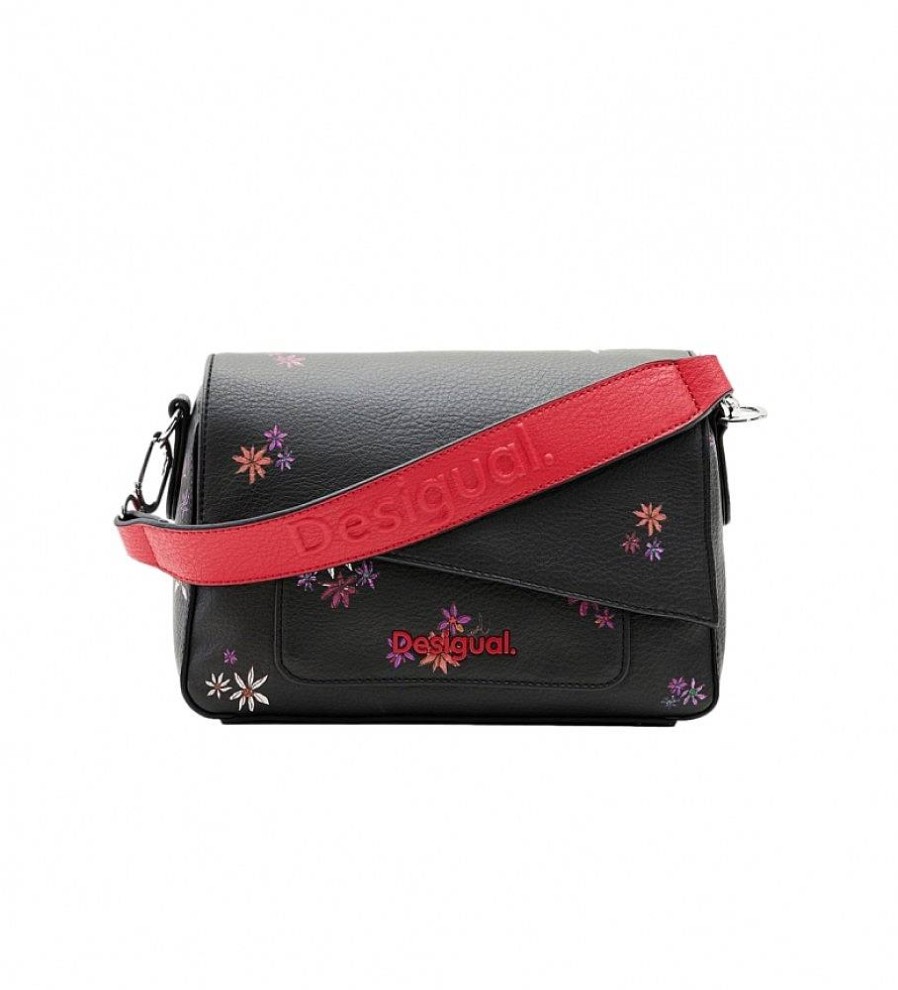 Mujer Desigual Bolsos | Bolso Flor Yvette Phuket Mini Negro