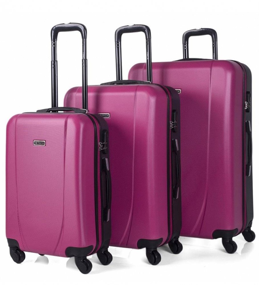 Mujer ITACA Viaje | Juego De Maletas De Viaje Rigidas 4 Ruedas Trolley 71100 Lila -55X65X75Cm-