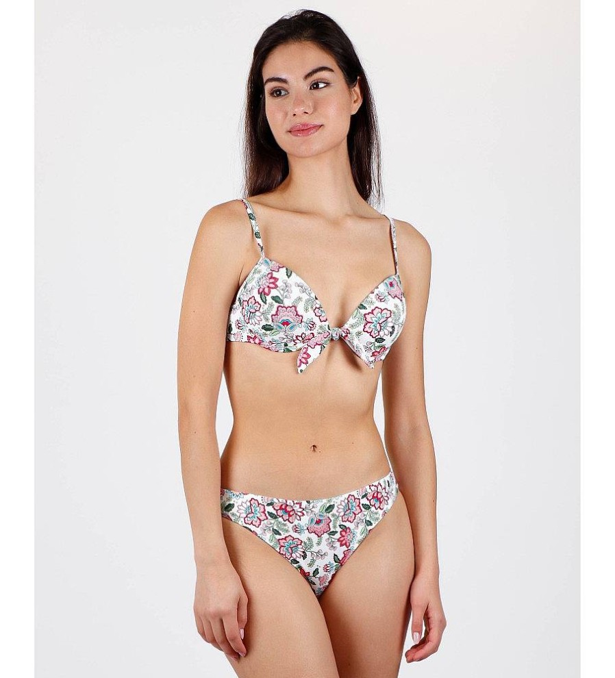 Mujer Admas Moda Bano | Bikini Push Up Manila Rosa