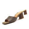 Mujer Mustang Sandalias | Sandalias De Piel Timber Verde -Altura Tacon 6Cm-