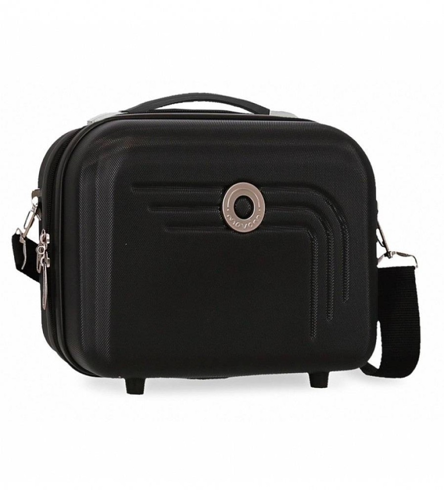 Mujer Movom Bolsos | Neceser Movom Riga Abs Adaptable Negro -29X21X15Cm-