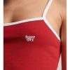 Mujer Superdry Vestidos | Vestido De Tirantes De Punto Vintage Rojo