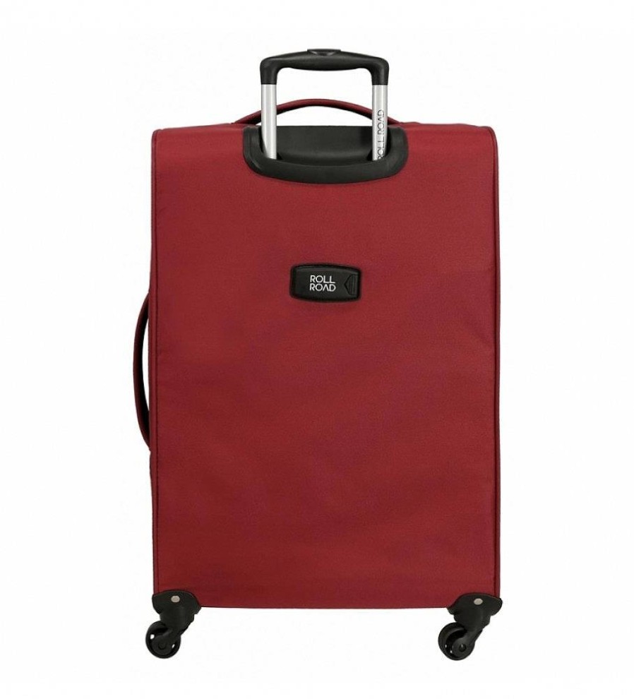 Mujer Roll Road Viaje | Maleta Mediana Roll Road Royce 66Cm Roja -43X66X26Cm-