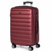 Mujer ITACA Viaje | Maleta De Viaje Rigida 4 Ruedas Mediana Trolley 71260 Granate -65X42X26Cm-