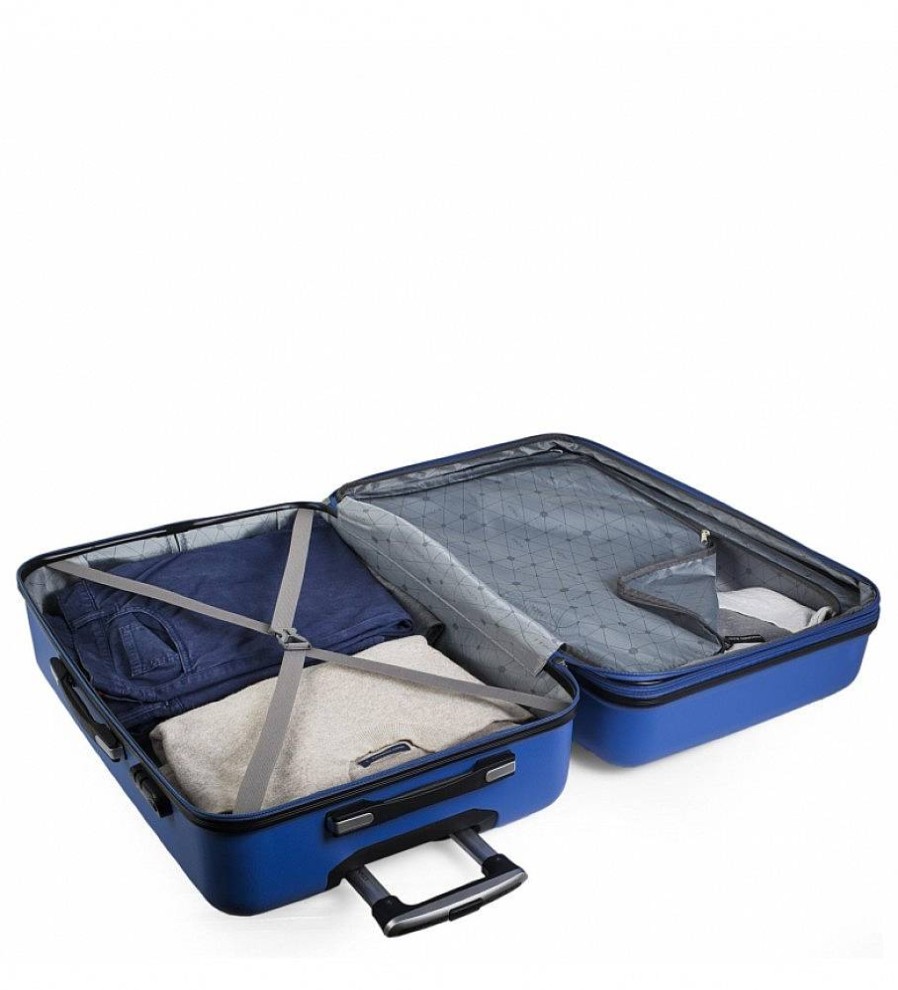 Mujer ITACA Viaje | Maleta De Viaje Rigida 4 Ruedas Mediana Trolley 71260 Azul -65X42X26Cm-