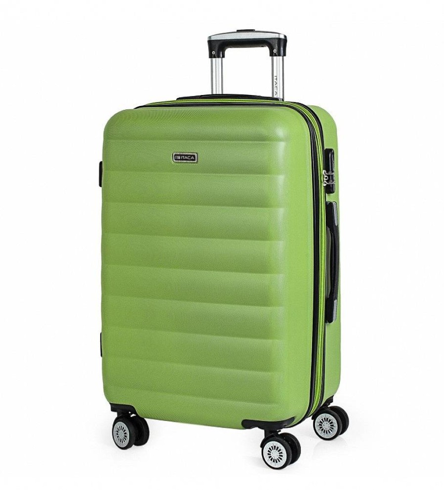 Mujer ITACA Viaje | Maleta De Viaje Rigida 4 Ruedas Mediana Trolley 71260 Pistacho -65X42X26Cm-