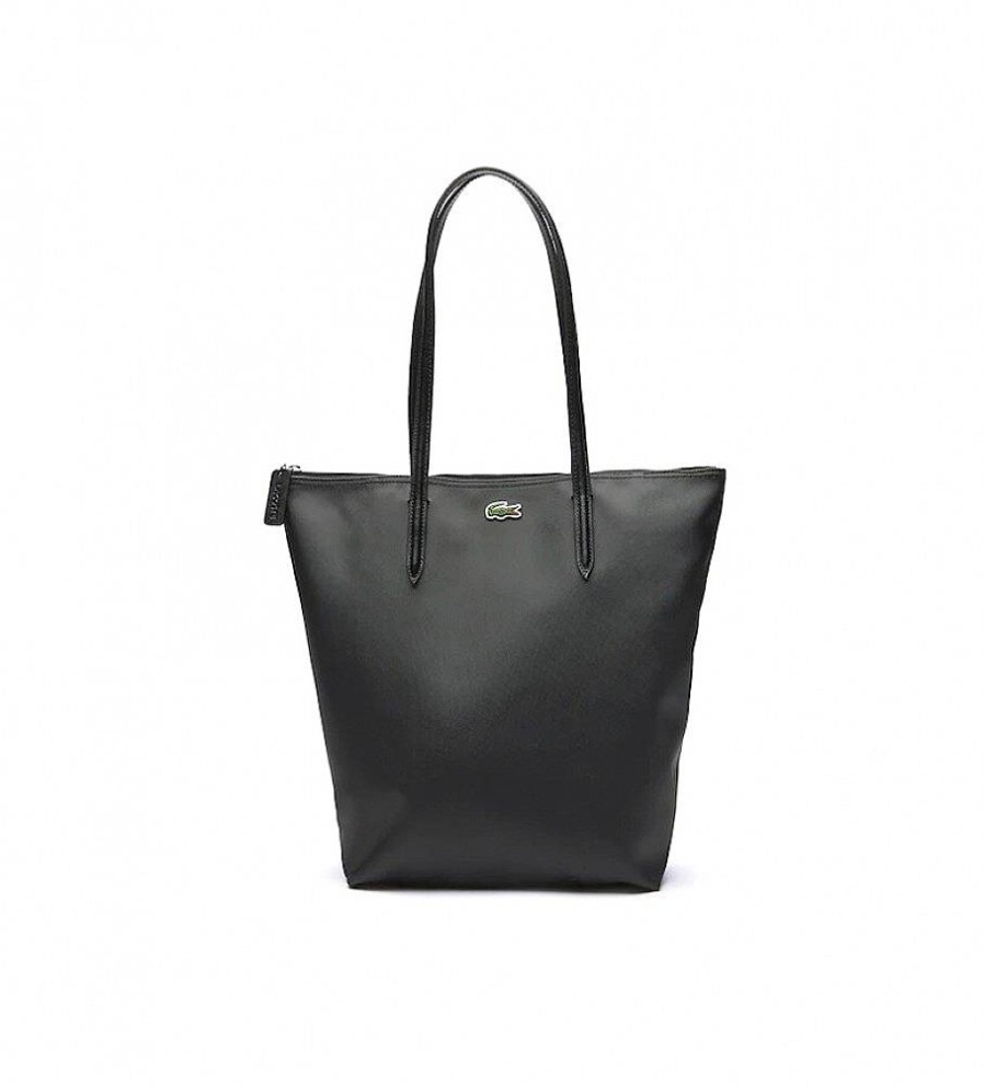 Mujer Lacoste Bolsos | Bolso Shopping Bag Vertical L.12.12 Concept Negro -26X35X16Cm-