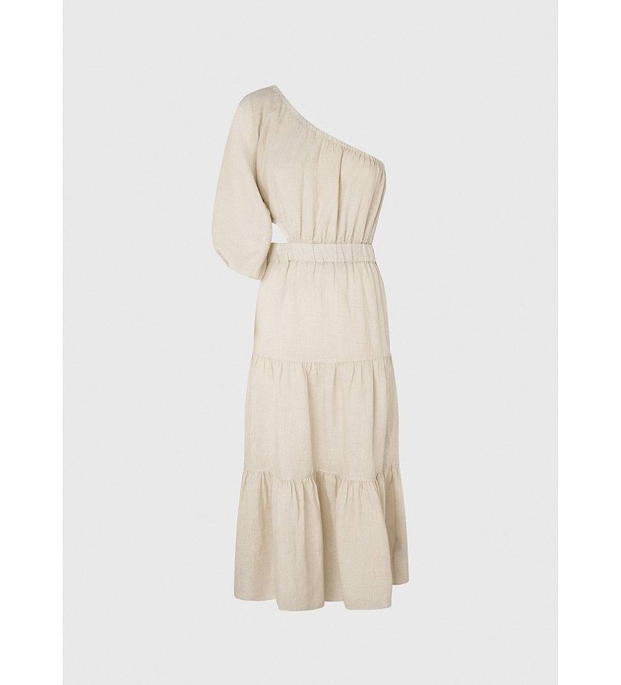 Mujer Pepe Jeans Vestidos | Vestido Pua Beige