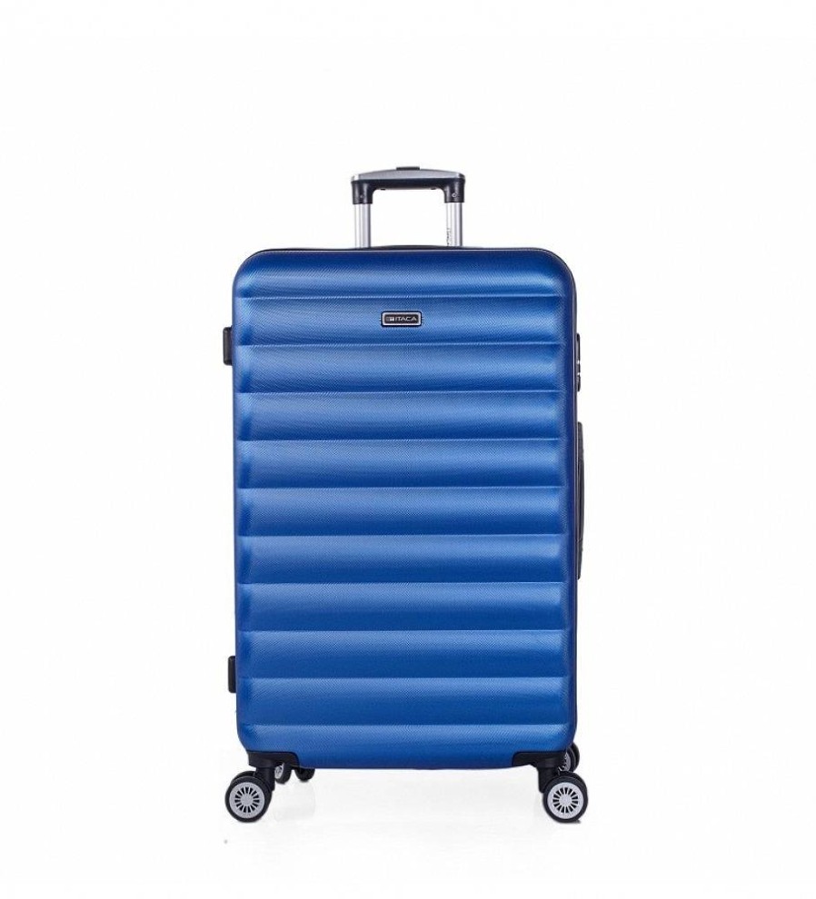 Mujer ITACA Viaje | Maleta De Viaje Grande 4 Ruedas Trolley 71270 Azul -68X47X30Cm-