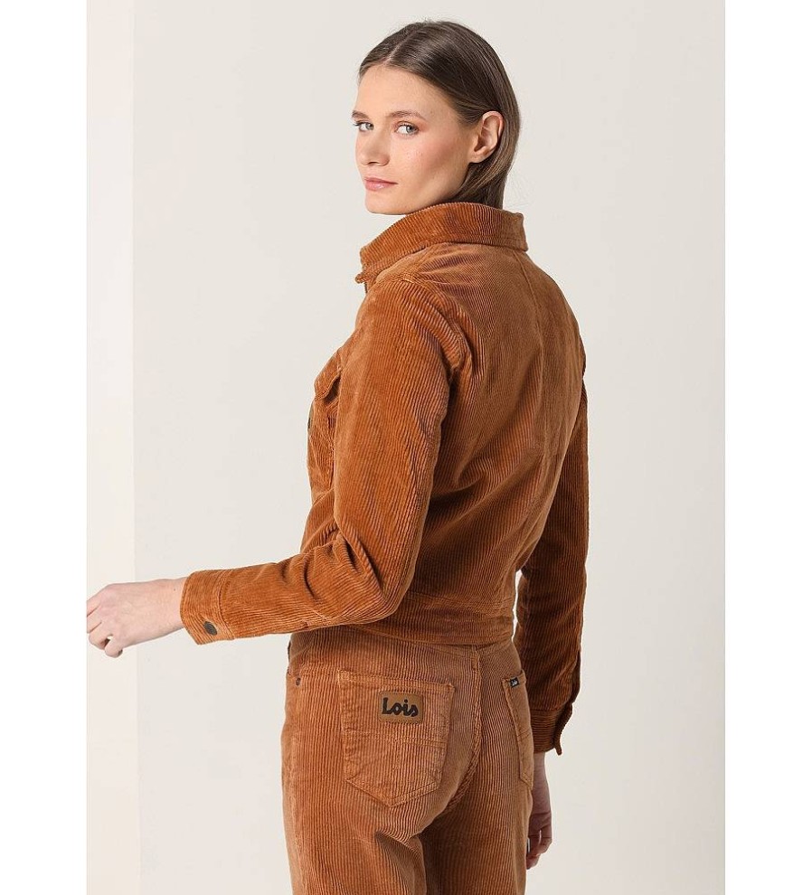 Mujer Lois Chaquetas Y Abrigos | Cazadora De Pana Plastron Marron