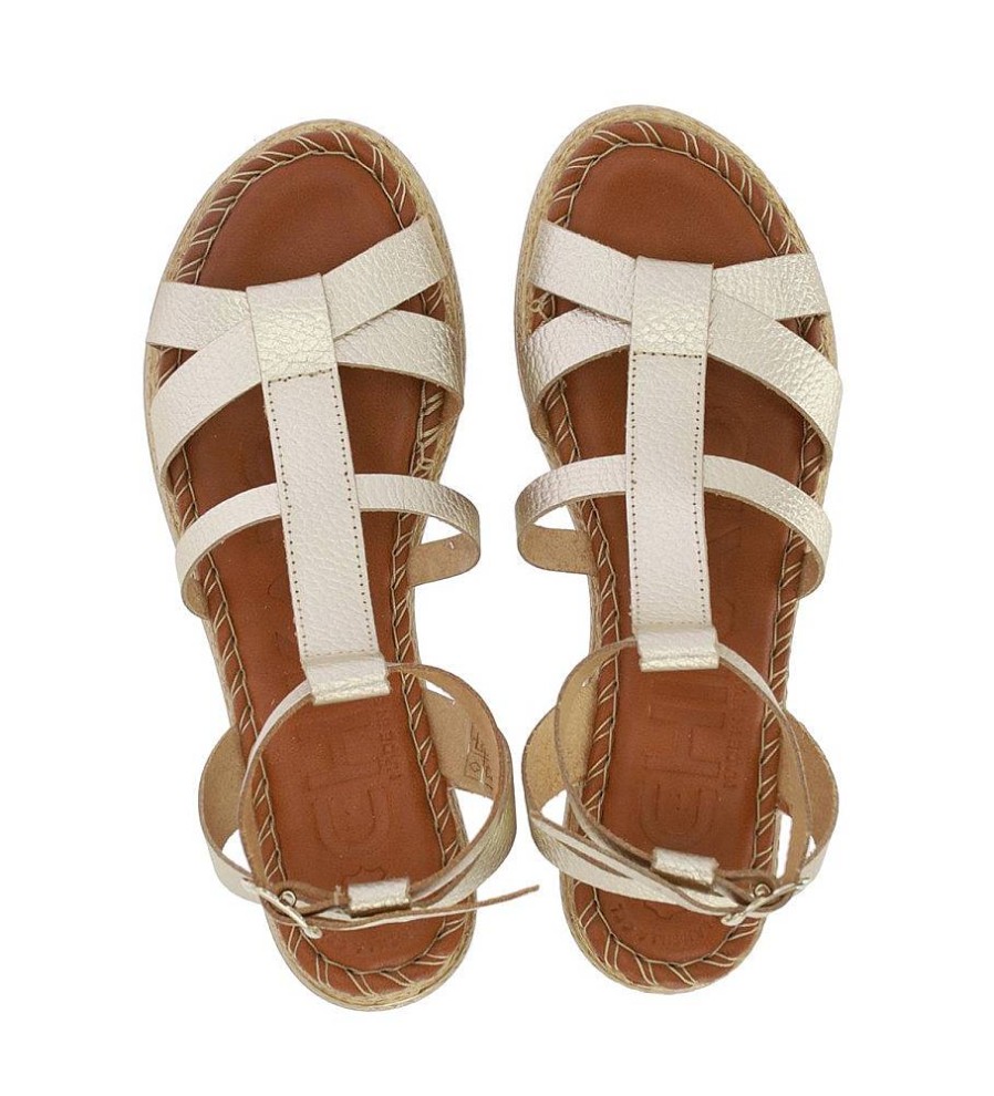 Mujer Chika10 Sandalias | Sandalias De Piel Mudejar 03 Dorado