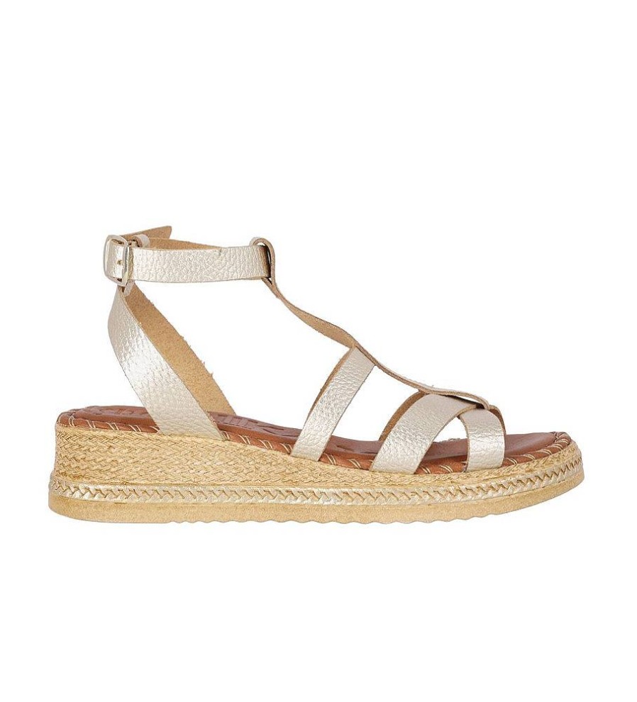 Mujer Chika10 Sandalias | Sandalias De Piel Mudejar 03 Dorado