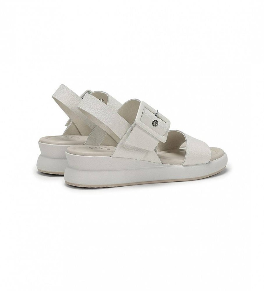 Mujer Dorking by Fluchos Sandalias | Sandalias De Piel Slam Blanco -Altura Cuna 5Cm-