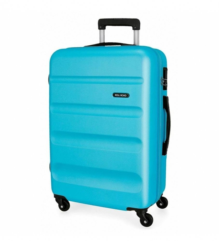 Mujer Roll Road Viaje | Maleta Grande Rigida 75Cm Roll Road Flex Azul Claro