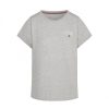 Mujer Tommy Hilfiger Camisetas | Camiseta Con Vuelta Gris