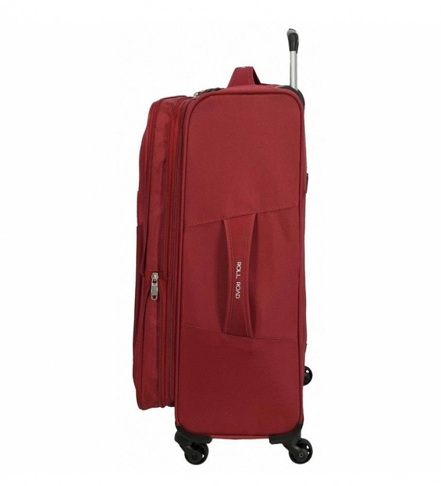 Mujer Roll Road Viaje | Maleta Grande Roll Road Royce 76Cm Roja -48X76X29Cm-