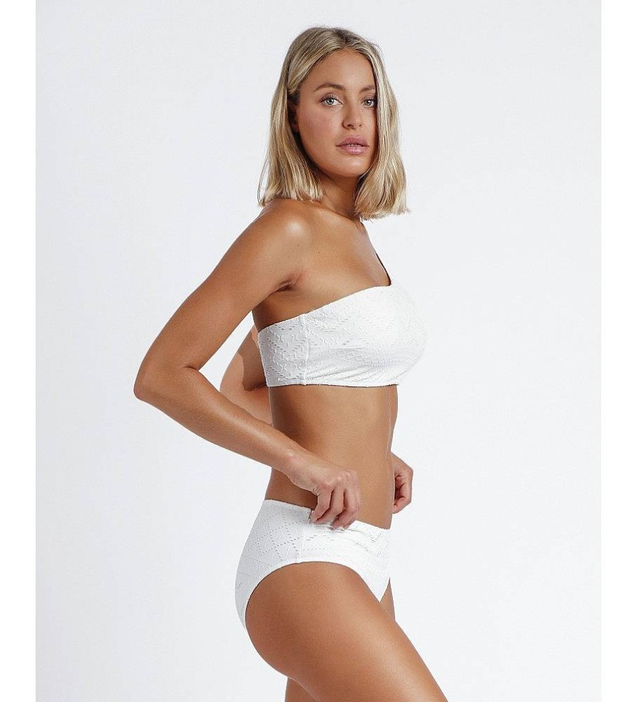 Mujer Admas Moda Bano | Bikini Asimetrico Costa Bella Blanco