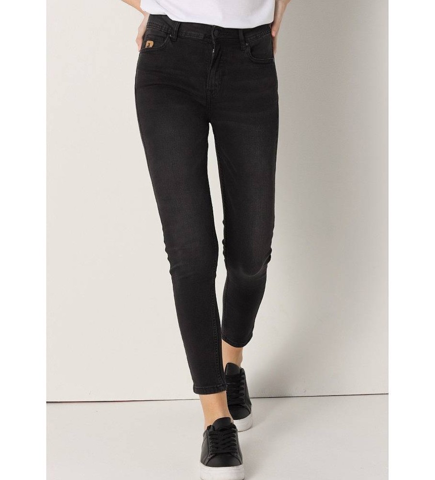 Mujer Lois Pantalones | Jeans Tiro Bajo Skinny Negro