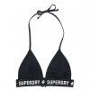 Mujer Superdry Moda Bano | Top De Bikini Elastico De Triangulos Negro