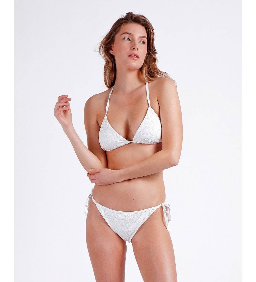 Mujer Admas Moda Bano | Bikini Bandeau Costa Bella Blanco