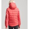 Mujer Superdry Chaquetas Y Abrigos | Chaqueta Hi­Brida Acolchada Rosa