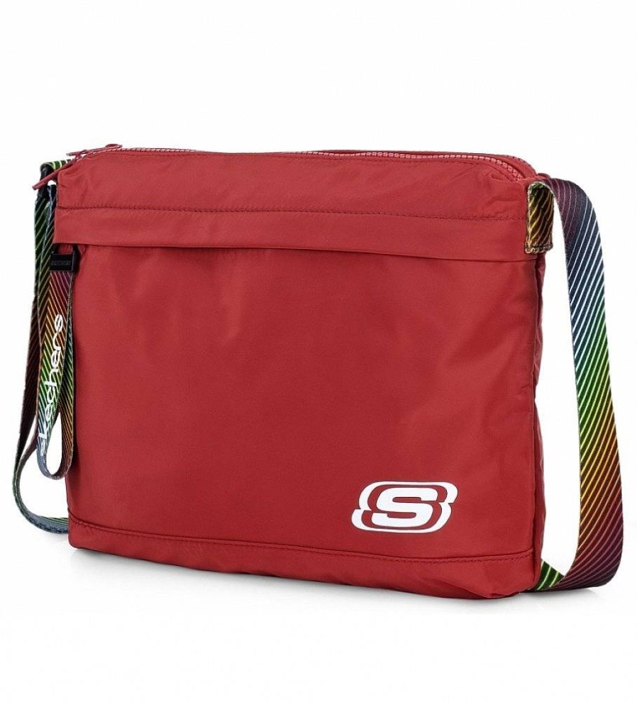 Mujer Skechers Bolsos | Bandolera Pequena Unisex S897 Rojo -26X33X5,5Cm-