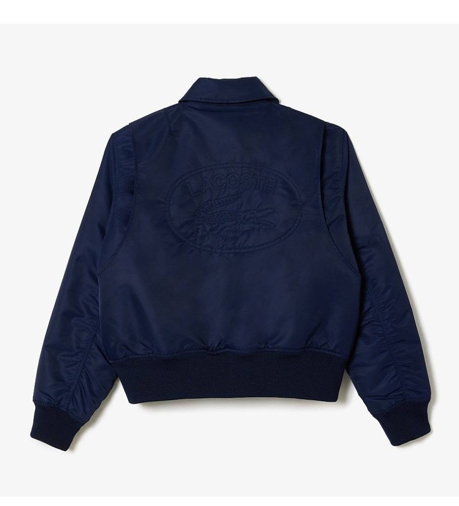 Mujer Lacoste Chaquetas Y Abrigos | Cazadora Bomber Oversized Marino