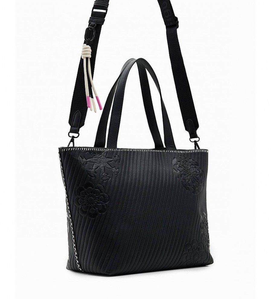 Mujer Desigual Bolsos | Bolso Softfree Pravia Zipper Negro