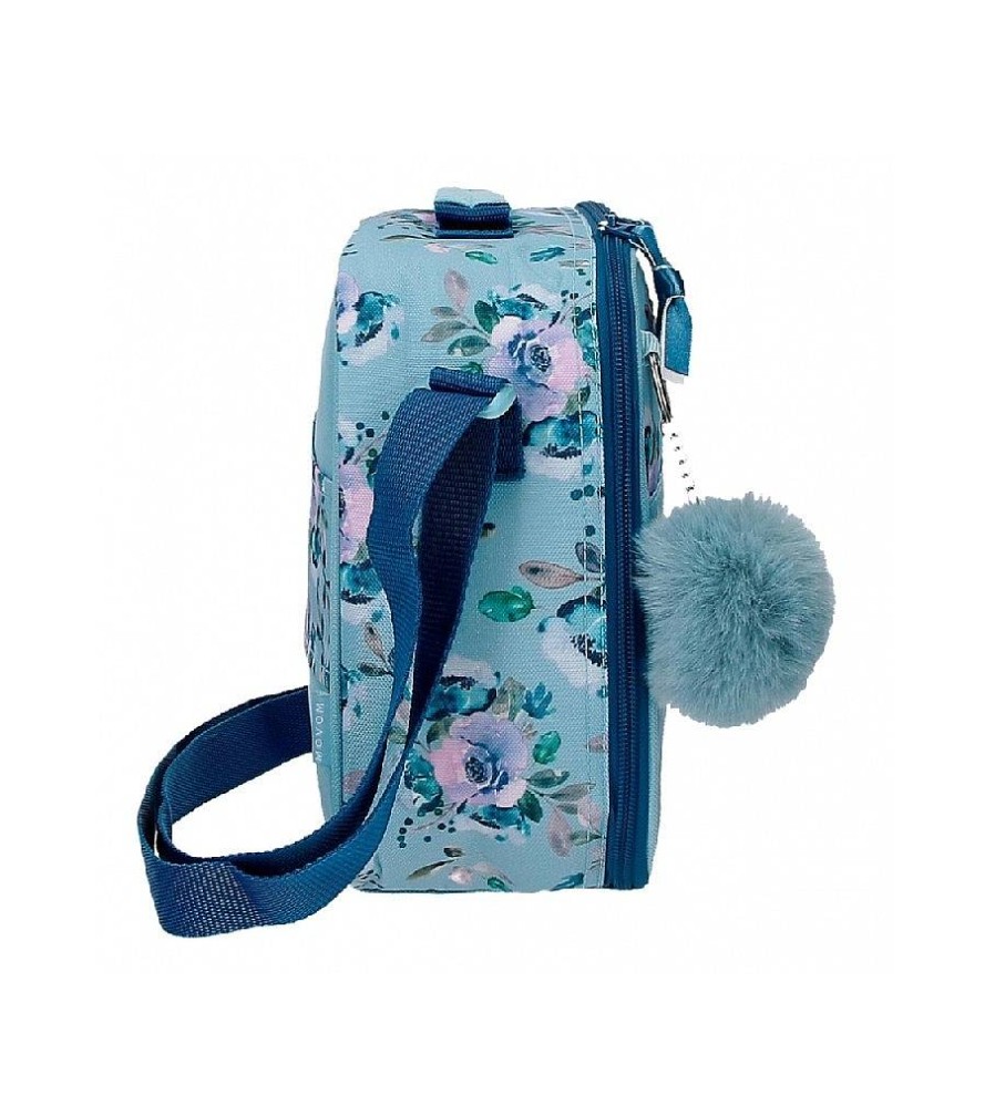 Mujer Movom Bolsos | Neceser Con Bandolera Adaptable Movom Wild Flowers Azul -25X21X11Cm-