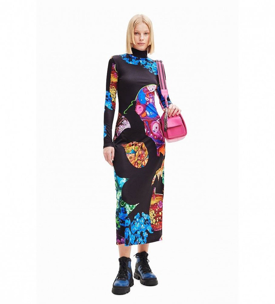 Mujer Desigual Vestidos | Vestido Arles-Lacroix Negro