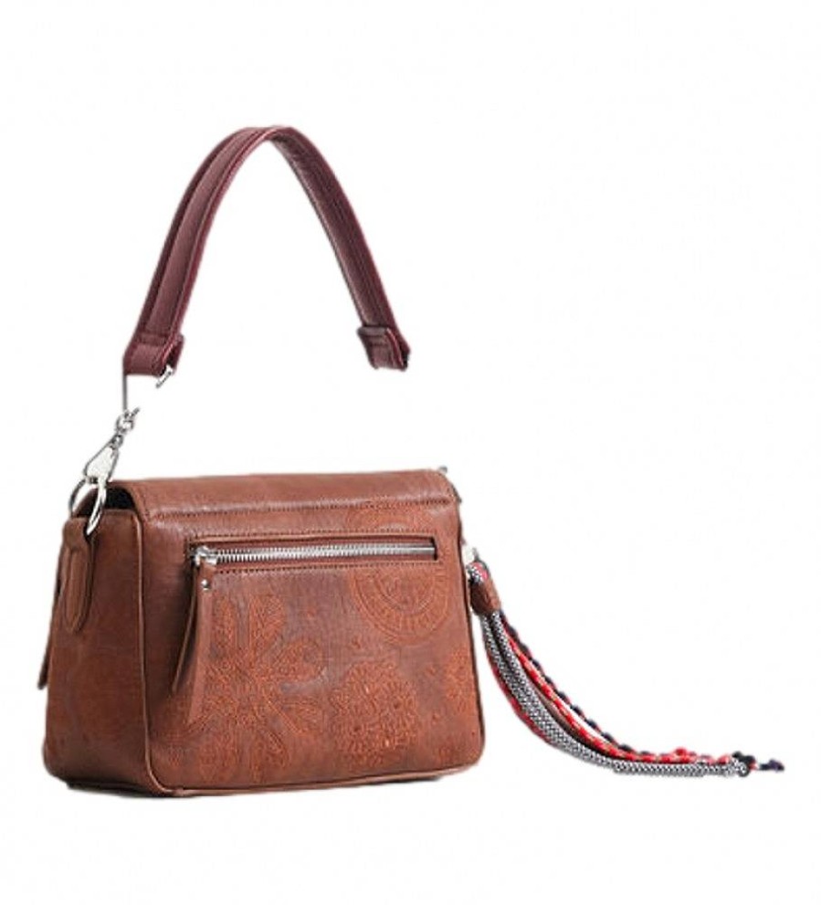 Mujer Desigual Bolsos | Bolso Bandolera Deja Vu Phunket Mini Camel -22,50X10,50X15Cm-