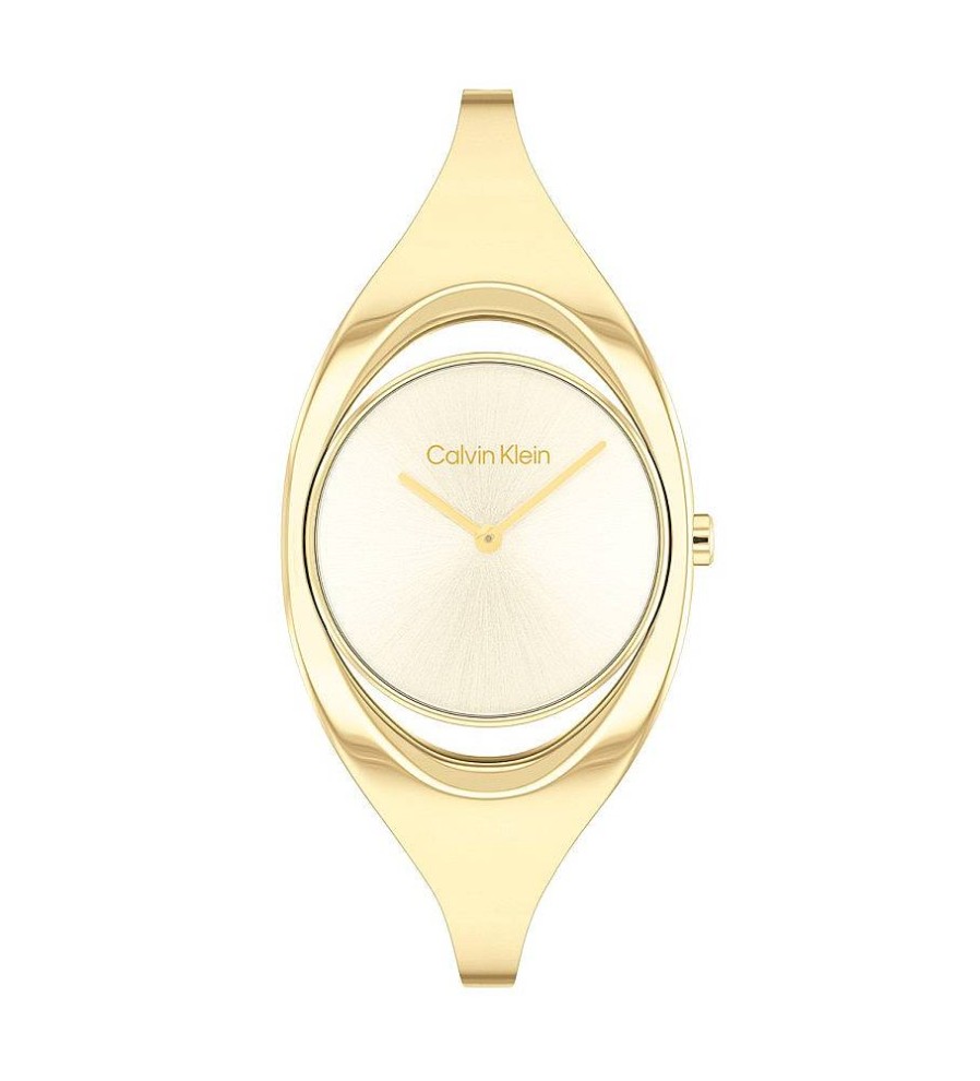 Mujer Calvin Klein Relojes | Reloj Analogico Elated Dorado