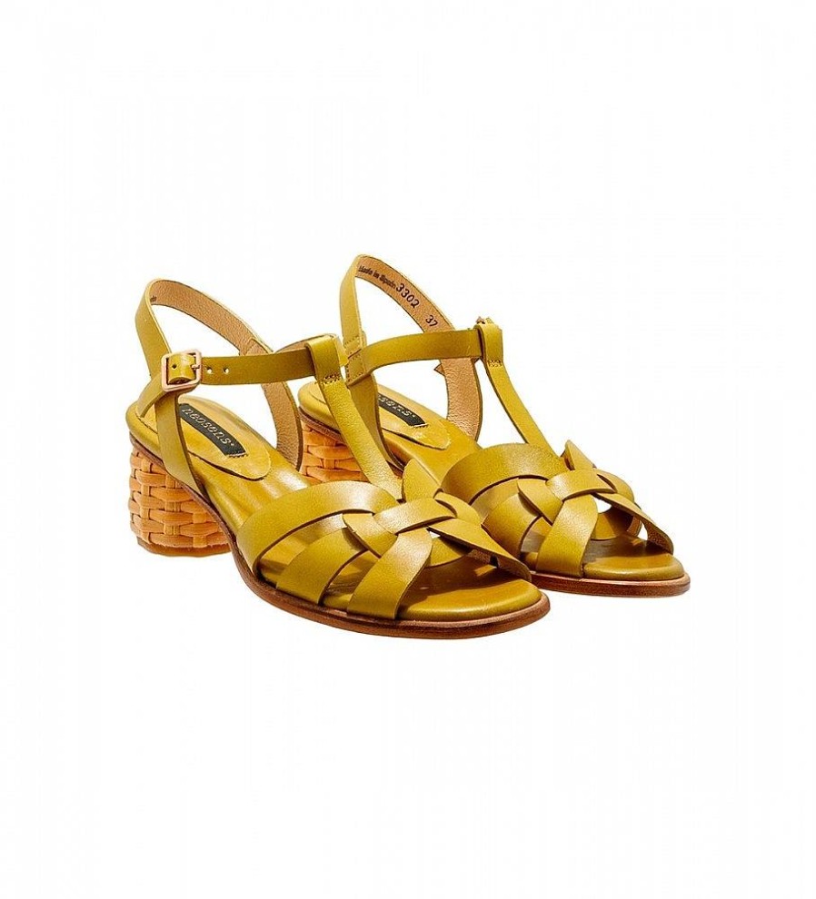 Mujer Neosens Sandalias | Sandalias S3302 Malvasia Amarillo -Altura Tacon 6,5Cm-