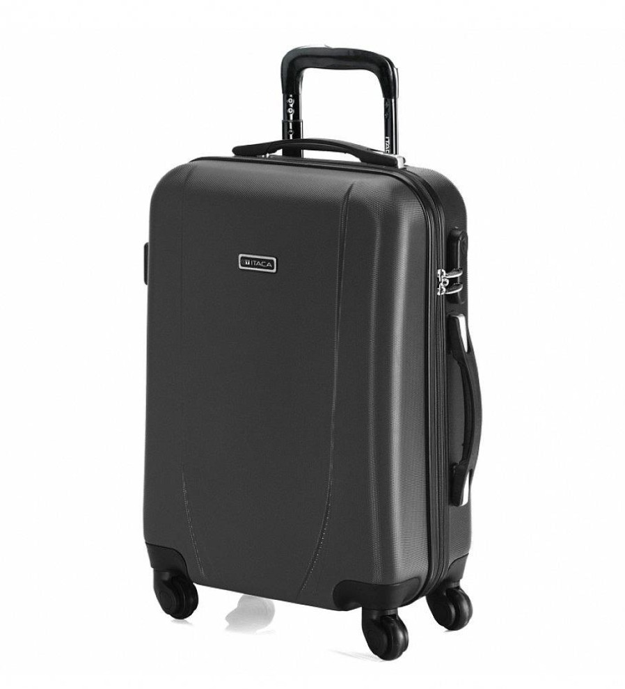 Mujer ITACA Viaje | Maleta Cabina De Viaje Corto Rigida 4 Ruedas Trolley 71150 Negro -55X38X20Cm-