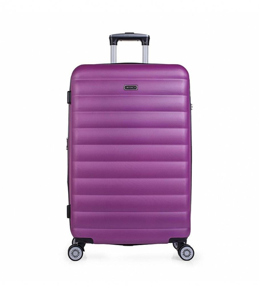 Mujer ITACA Viaje | Maleta De Viaje Grande 4 Ruedas Trolley 71270 Lila -68X47X30Cm-