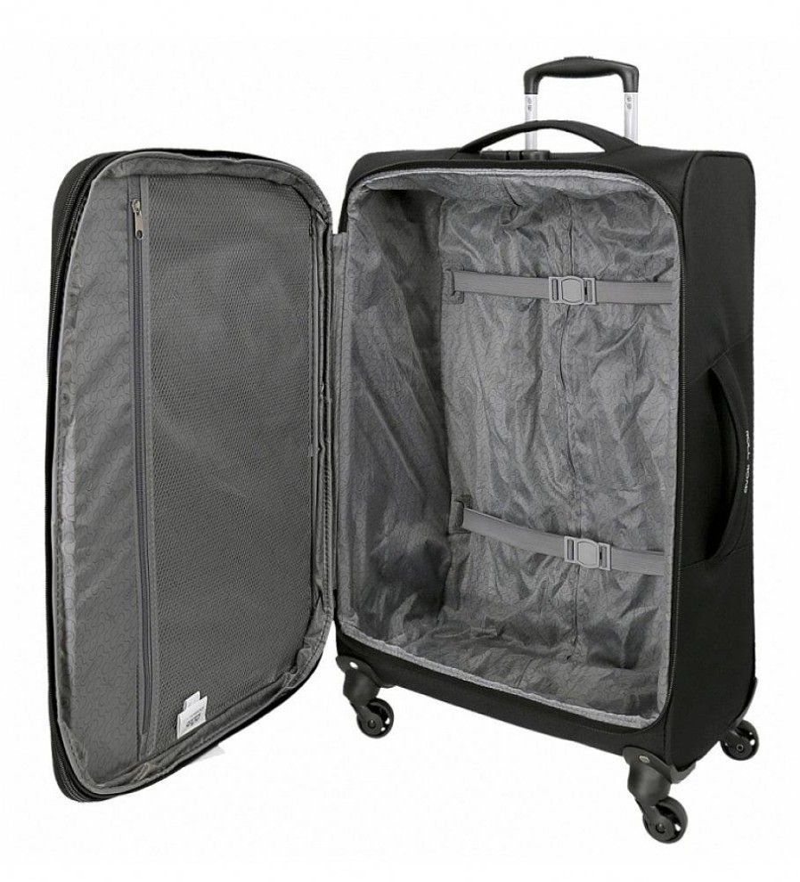 Mujer Roll Road Viaje | Maleta Mediana Roll Road Royce 66Cm Negra -43X66X26Cm-