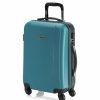 Mujer ITACA Viaje | Maleta Cabina De Viaje Corto Rigida 4 Ruedas Trolley 71150 Verde -55X38X20Cm-