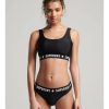 Mujer Superdry Moda Bano | Braguita De Bikini Elastica Reciclada Negro