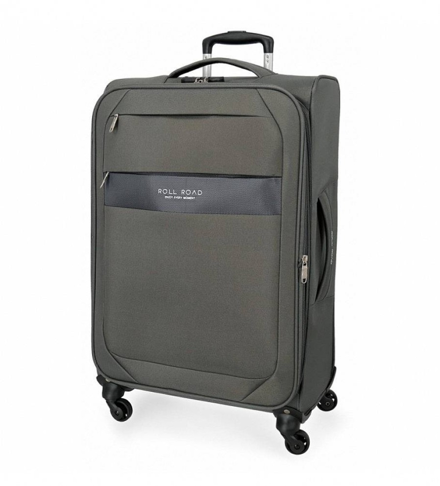 Mujer Roll Road Viaje | Maleta Mediana Roll Road Royce 66Cm Gris -43X66X26Cm-