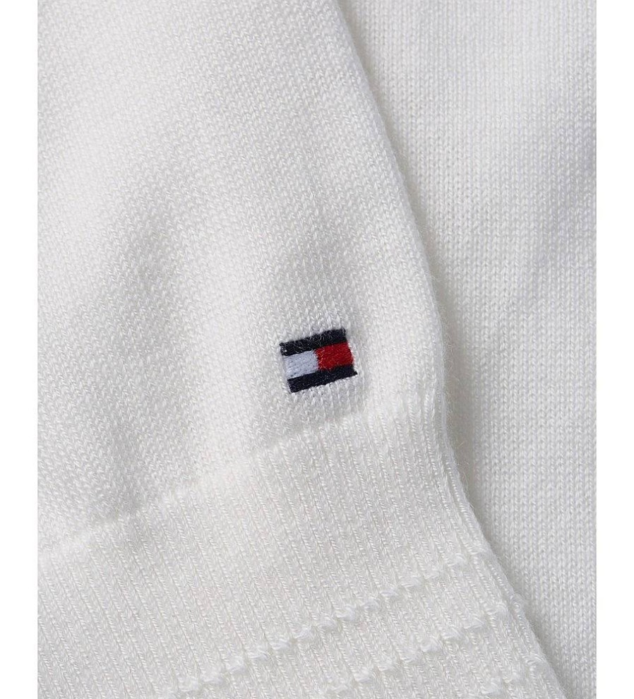 Mujer Tommy Hilfiger Sudaderas Y Jerseis | Jersey Stitch Cuello V Blanco