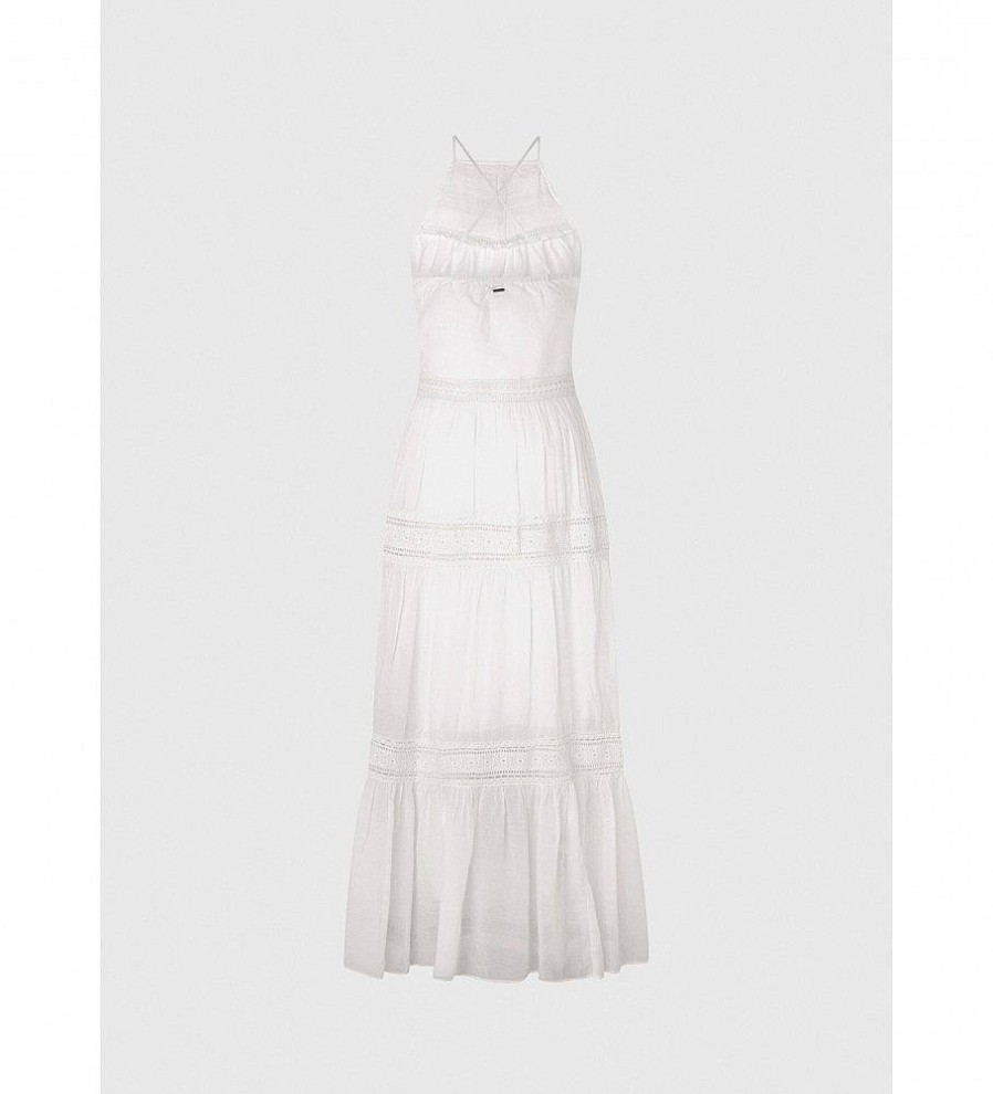 Mujer Pepe Jeans Vestidos | Vestido Pipra Blanco