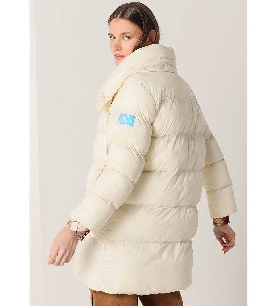 Mujer Lois Chaquetas Y Abrigos | Abrigo Acolchado Puffer Blanco