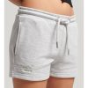 Mujer Superdry Pantalones | Pantalones Cortos De Punto Con El Logotipo Vintage Bordado Gris