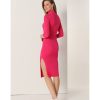 Mujer Lois Vestidos | Vestido De Punto Midi Rosa