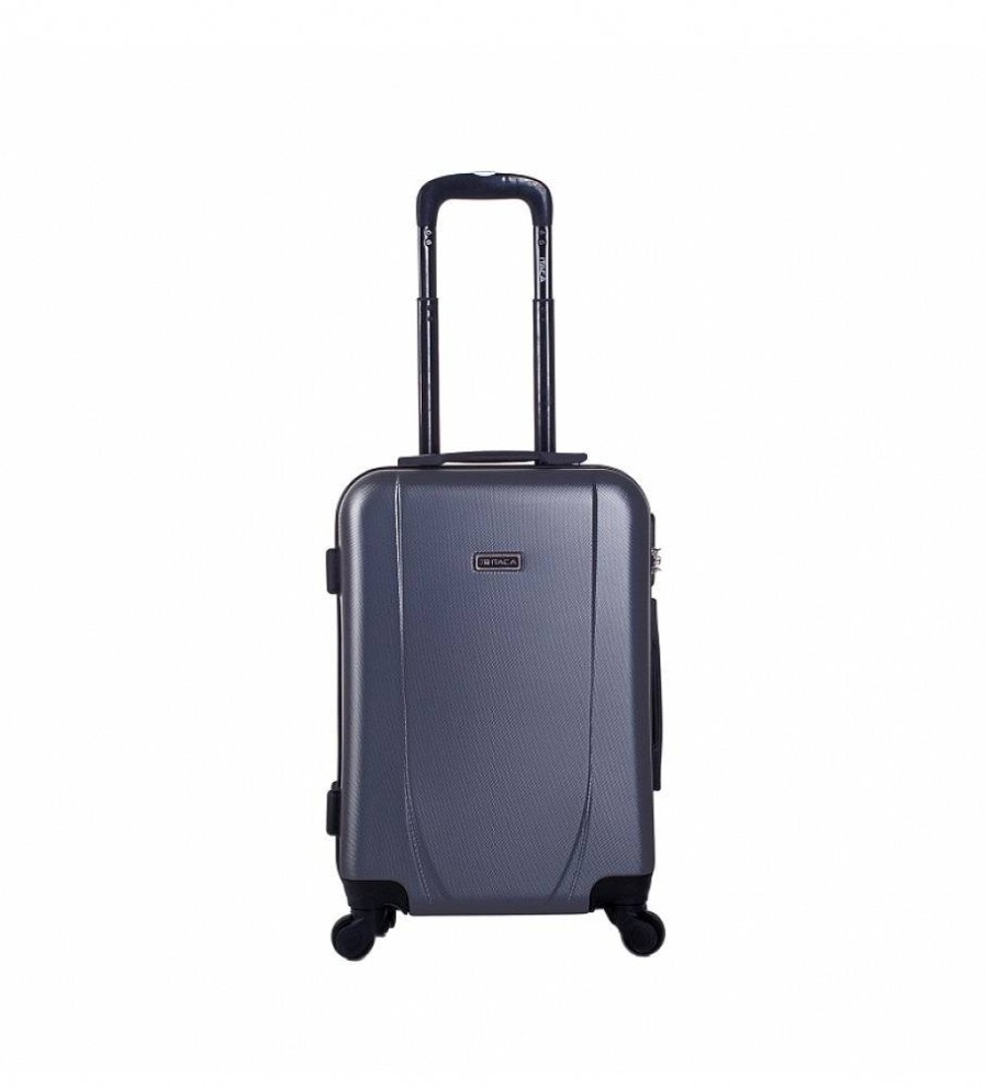 Mujer ITACA Viaje | Maleta Cabina De Viaje Corto Rigida 4 Ruedas Trolley 71150 Negro -55X38X20Cm-