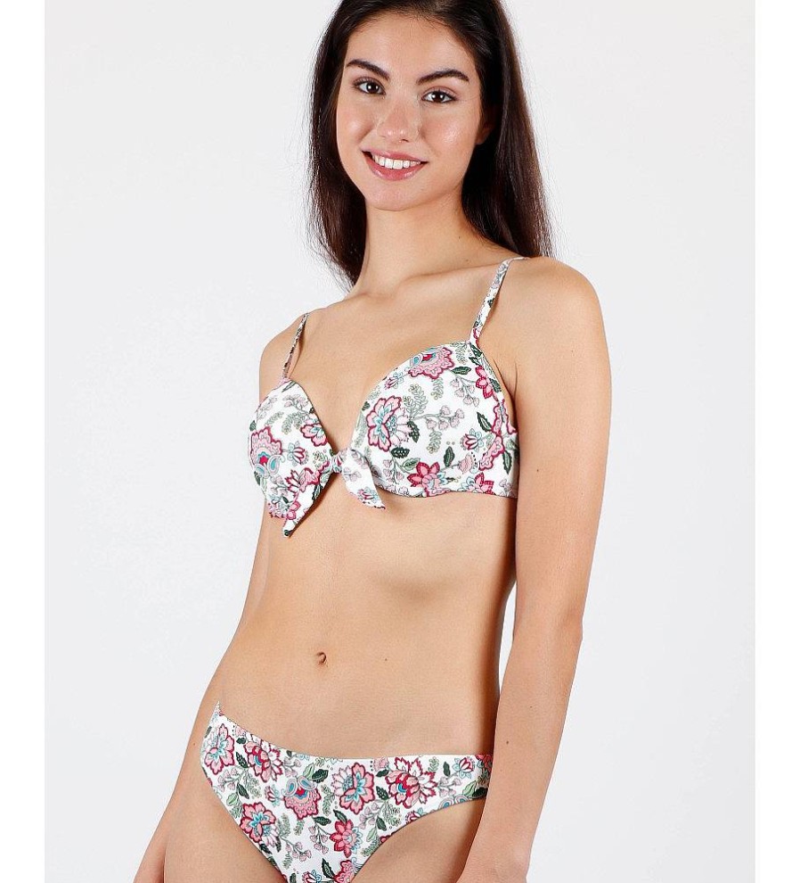 Mujer Admas Moda Bano | Bikini Push Up Manila Rosa